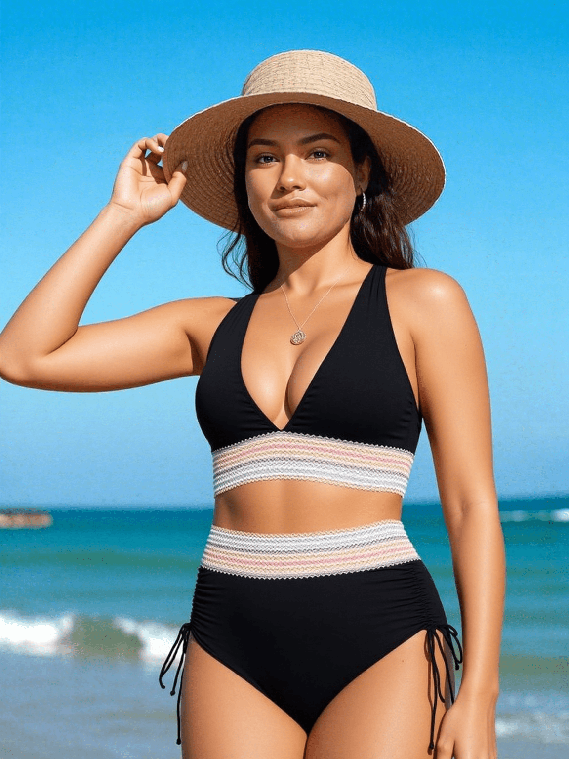 Julia | Bikini elegante de talle alto con forma correctora