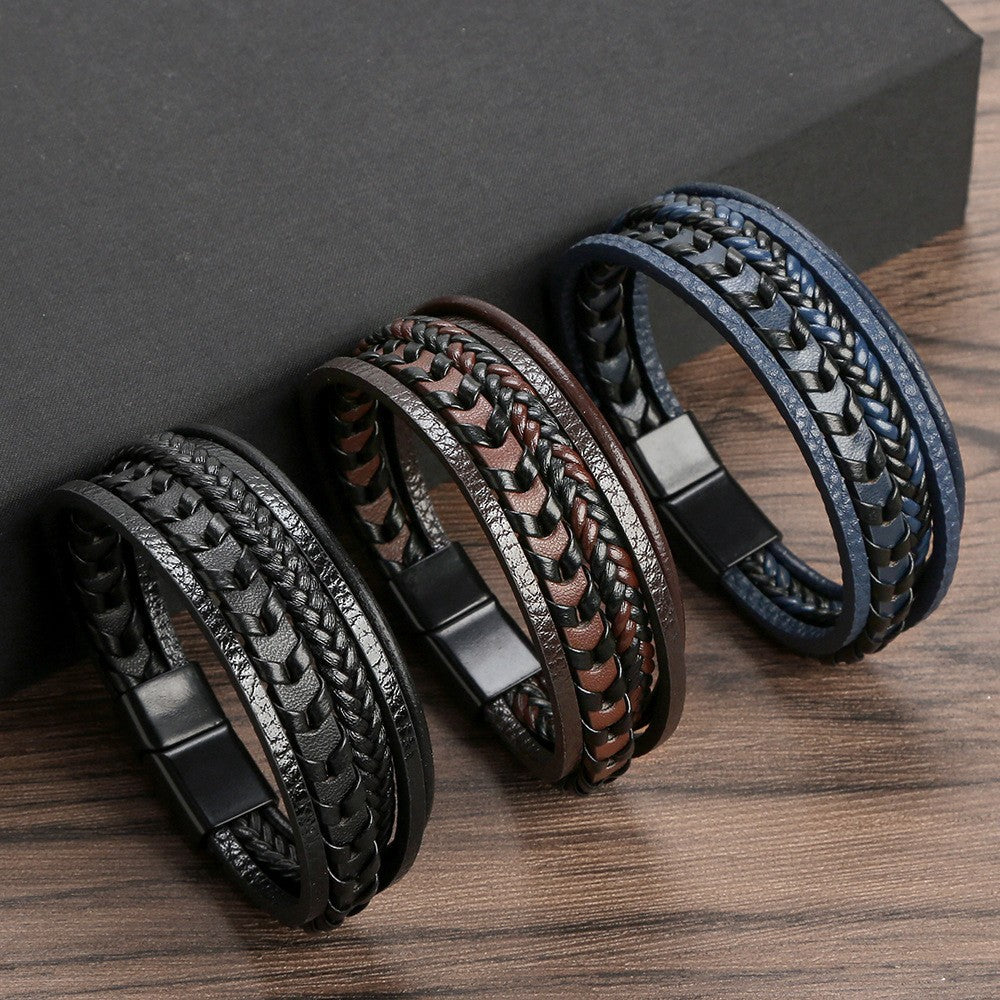 Banda Ragnar - Pulsera Vikinga de Cuero Trenzado